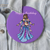 Happy Birthday Belly Dancer Ronde Button 6,0 Cm (In situ)