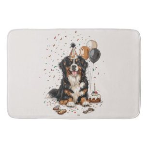 Happy Birthday Bernese Mountain Dog Badmat