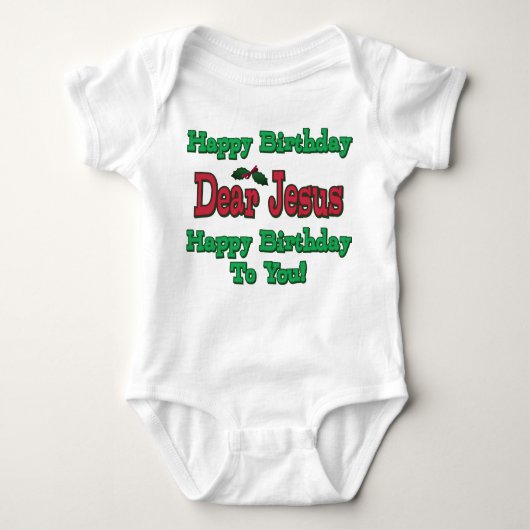 Happy Birthday Beste Jezus Kerstashirts Romper (Voorkant)