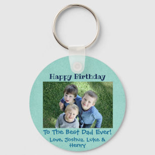 Happy Birthday Beste vader ooit 3 Kinder Aangepast Sleutelhanger