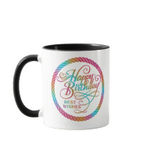 Happy Birthday Beste wensen Glow | Koffie Mok/kopj