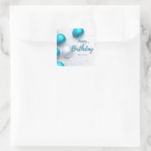 Happy Birthday Beste wensen Vierkante Sticker (Tas)