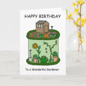 Happy Birthday bij Gardener Kaart (Gele Bloem)