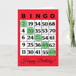 Happy Birthday BINGO Kaart