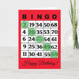 Happy Birthday BINGO Kaart