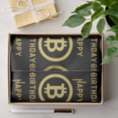 Happy Birthday Bitcoin Gold Weefpapier Tissuepapier (Geschenk)