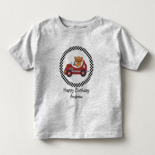Happy Birthday Black and White Racing Beer Kinder Shirts