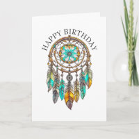 Happy Birthday Blauwgroen Dreamcatchers mystiek