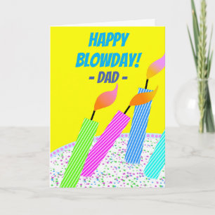 Happy Birthday Blowday Hall of Flame voor papa Kaart