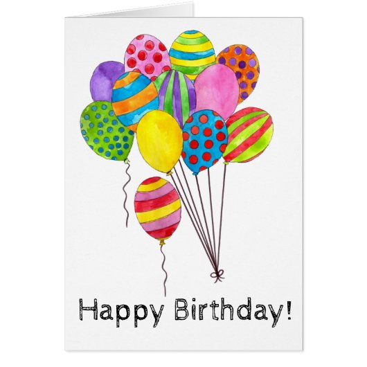 Happy Birthday bos ballonnen (Voorkant)