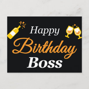 Happy Birthday Boss Briefkaart