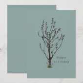 Happy Birthday Botanical Kaart (Voorkant / Achterkant)