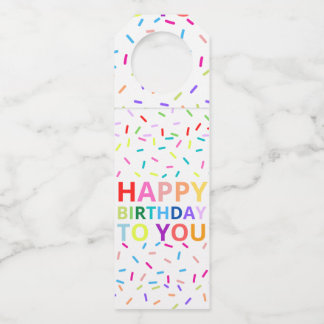 Happy Birthday Bottle Label