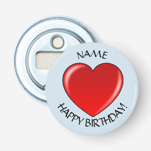 Happy Birthday Bottle Open Button Flesopener