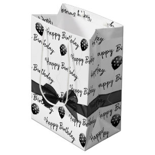 Happy Birthday Bow en Polka Dot Balloons Medium Cadeauzakje