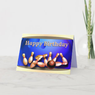 Happy Birthday Bowling Kaart