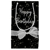 Happy Birthday Bows en Bubbles Klein Cadeauzakje (Voorkant)