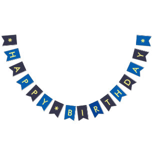 Happy Birthday Boy Celebration any Color any Text Vlaggetjes