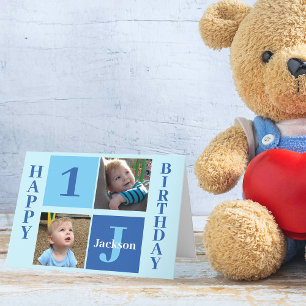Happy Birthday Boy Cute Custom Blue Kinderen Kaart