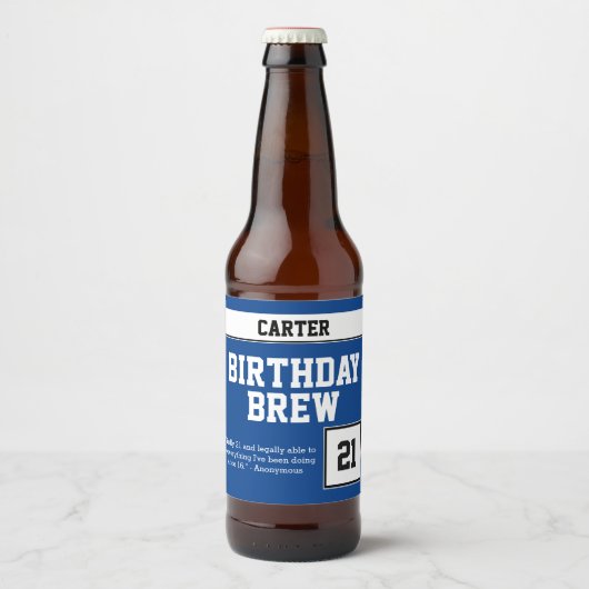Happy Birthday Brew Bier Etiket (Voorkant)