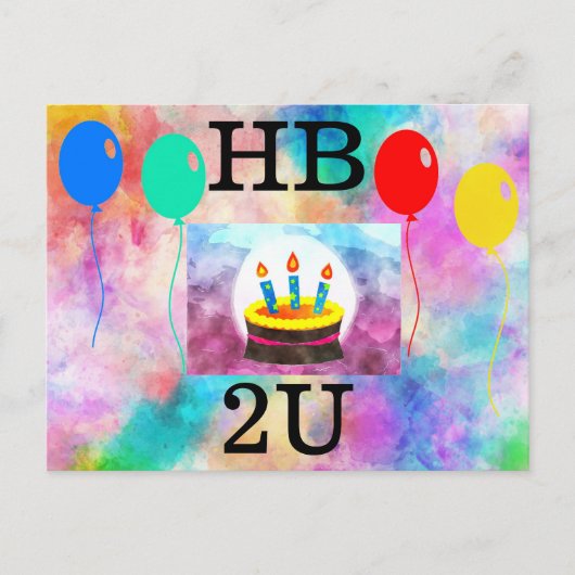 Happy Birthday Briefkaart (Voorkant)