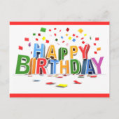 Happy Birthday Briefkaart (Voorkant)