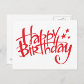 Happy Birthday Briefkaart (Voorkant / Achterkant)