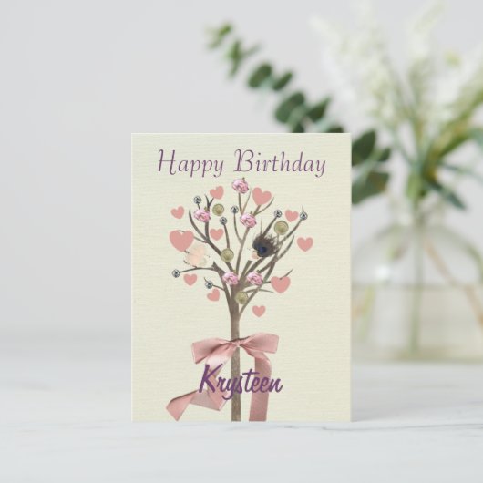 Happy Birthday Briefkaart (Staand voorkant)