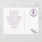 Happy Birthday Briefkaart (Achterkant)