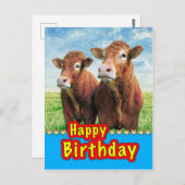 Happy Birthday Briefkaart (Voorkant / Achterkant)