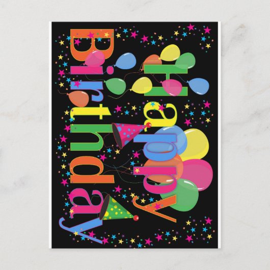 Happy Birthday Briefkaart (Voorkant)