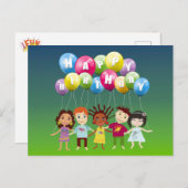 Happy Birthday Briefkaart (Voorkant / Achterkant)