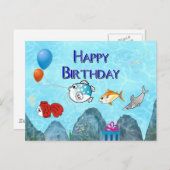 Happy Birthday Briefkaart (Voorkant / Achterkant)