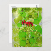 Happy Birthday Briefkaart (Voorkant / Achterkant)