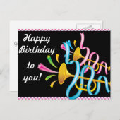 Happy Birthday Briefkaart (Voorkant / Achterkant)