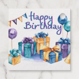 Happy Birthday Briefkaart Bedankjes Labels