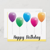 Happy birthday briefkaarten (Voorkant / Achterkant)