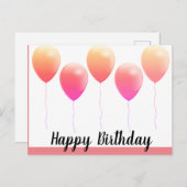 Happy birthday briefkaarten (Voorkant / Achterkant)