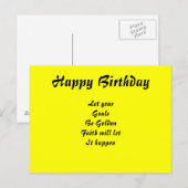 Happy Birthday briefkaarten (Voorkant / Achterkant)