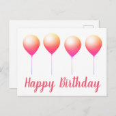 Happy birthday briefkaarten (Voorkant / Achterkant)