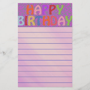Happy Birthday Briefpapier