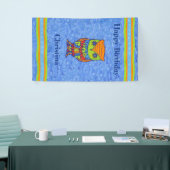 Happy Birthday Bright Fantasy Owl Star Eyes Spandoek (Beurs)