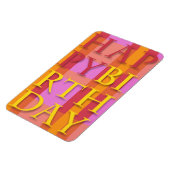 Happy Birthday Bright Text Premium Flexi Magnet Magneet (Linkerzijde)