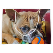 Happy Birthday Brindle Bostyon Terrier Groot Cadeauzakje (Voorkant)