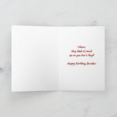 Happy Birthday Brother Funny Animals Kaart (Binnen)