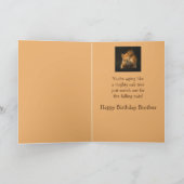 Happy Birthday Brother Funny Red Squirrel Kaart (Binnen)