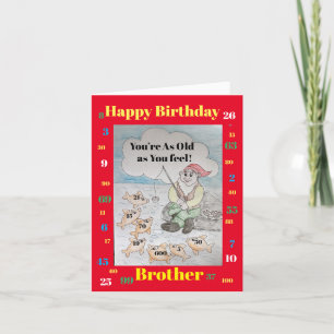 Happy Birthday Brother - je bent zo oud als je voe Kaart