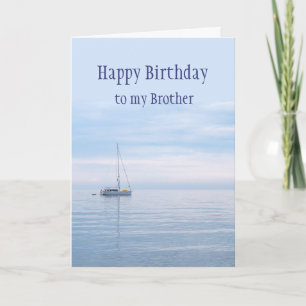 Happy Birthday Brother Sailboat Sailboat Sailing  Kaart