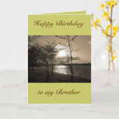 Happy Birthday Brother van Brother/Zuster Kaart (Gele Bloem)