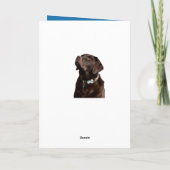 Happy Birthday Brown Labrador Retriever Puppy Card Kaart (Achterkant)